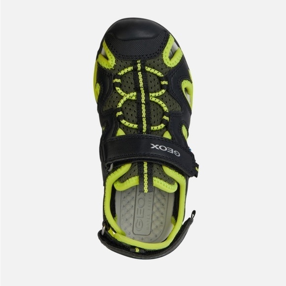 NWB Geox Borealis Closed toe mesh sandals black line size toddler 10 - Picture 5 of 8